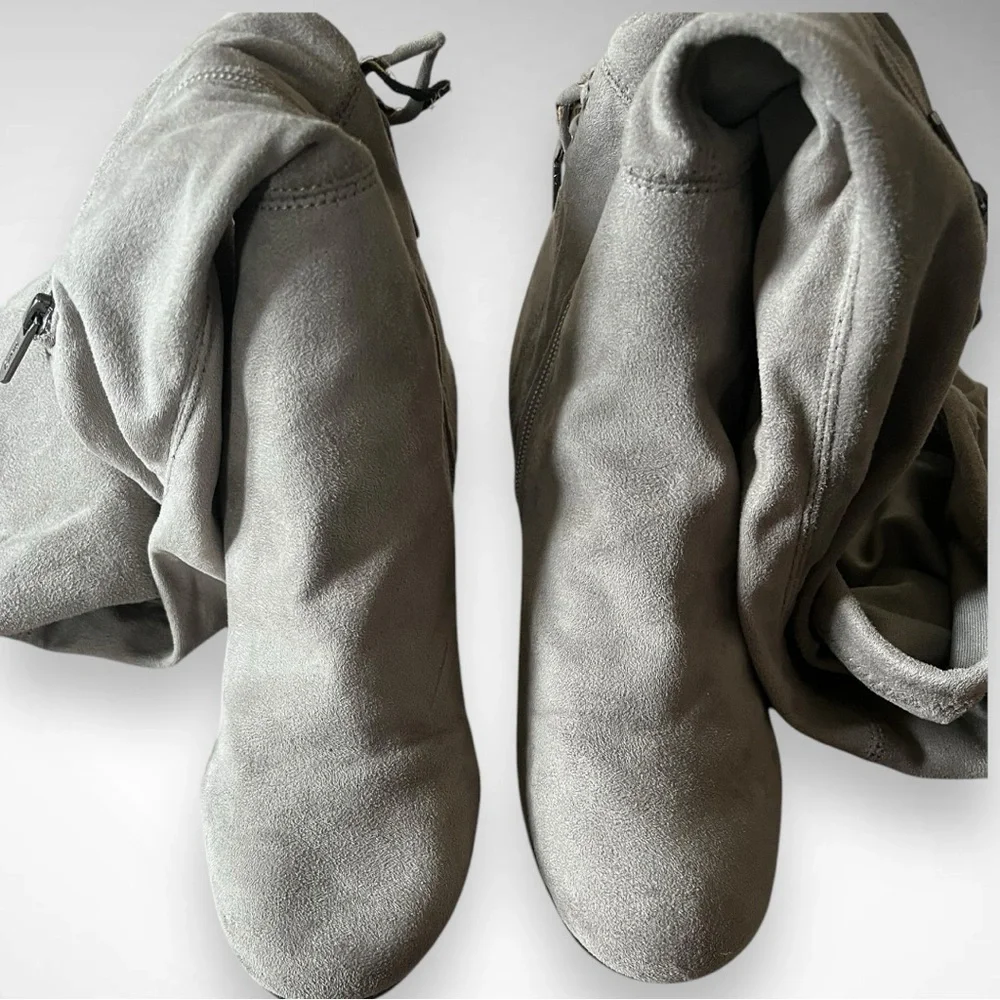 CIRCUS BY‎ SAM EDELMAN Women's Gray Suede Over The Knee Boots 6.5 | GUC